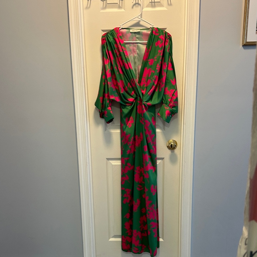 Vibrant Floral Long Sleeve Dress